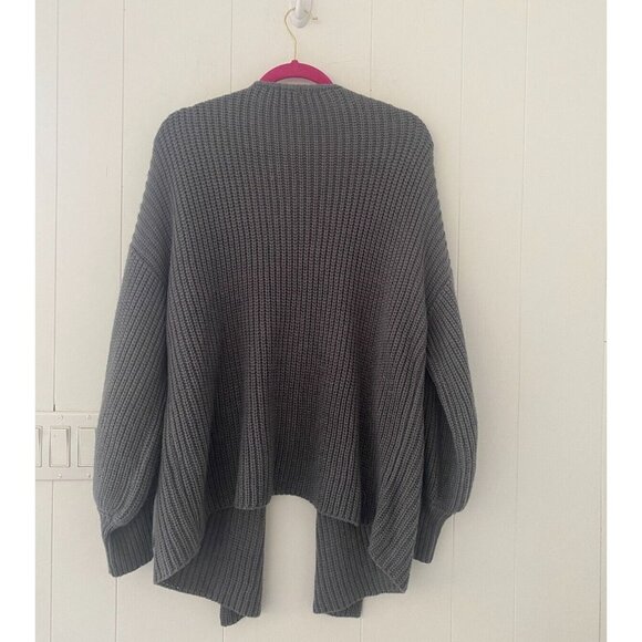 Charlotte Russe Size Small Open Front High Low Cardigan Sweater Grey - Picture 2 of 4